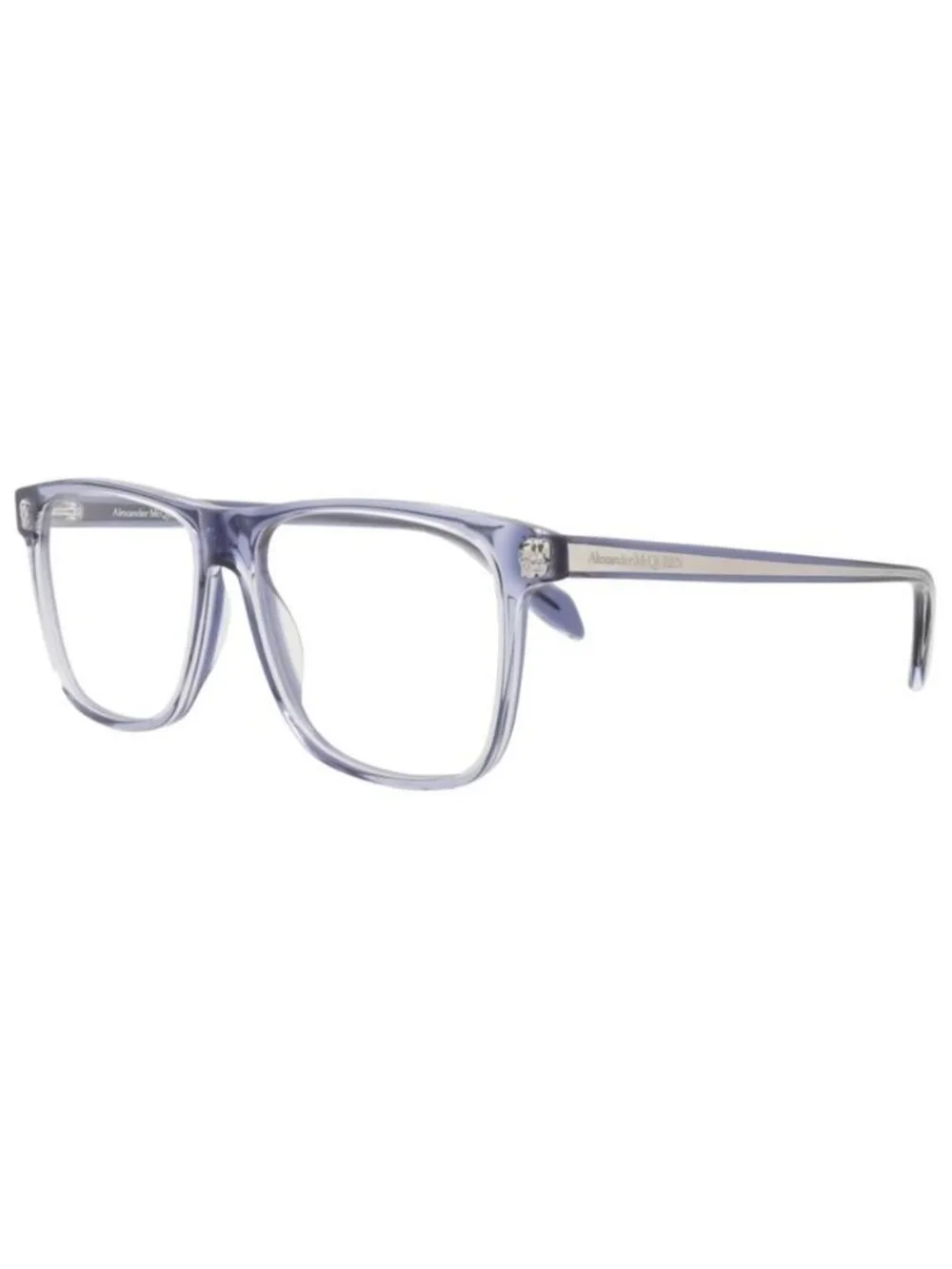 New Alexander McQueen Mens Square/Rectangle Blue Blue Transparent Fashion Design